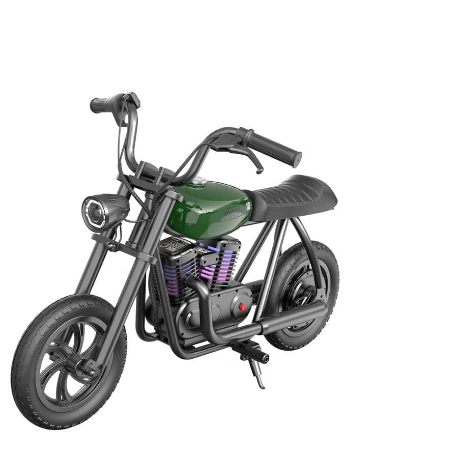 Motocicleta electrica pentru copii tip Chopper HYPER GOGO PIONEER 12 Plus , VERDE - gogobaby.ro