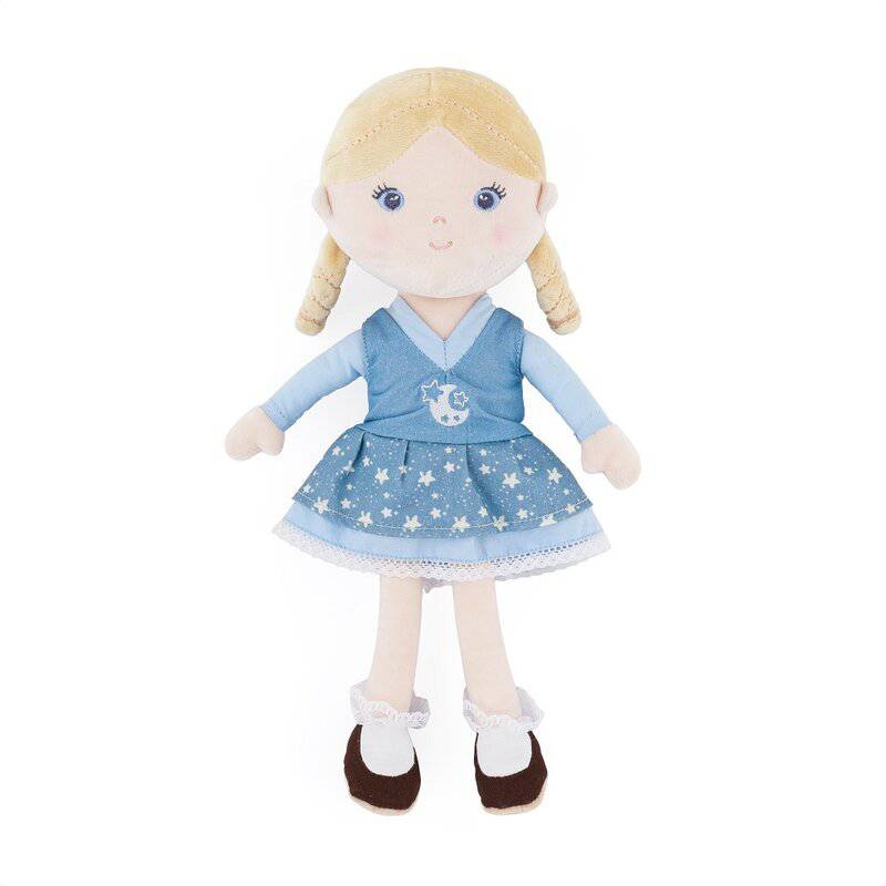 Papusa, Petite&Mars, Elise, Din plus, 35 cm, Ambalaj cu mini puzzle din carton, 0 luni+, Multicolor - gogobaby.ro