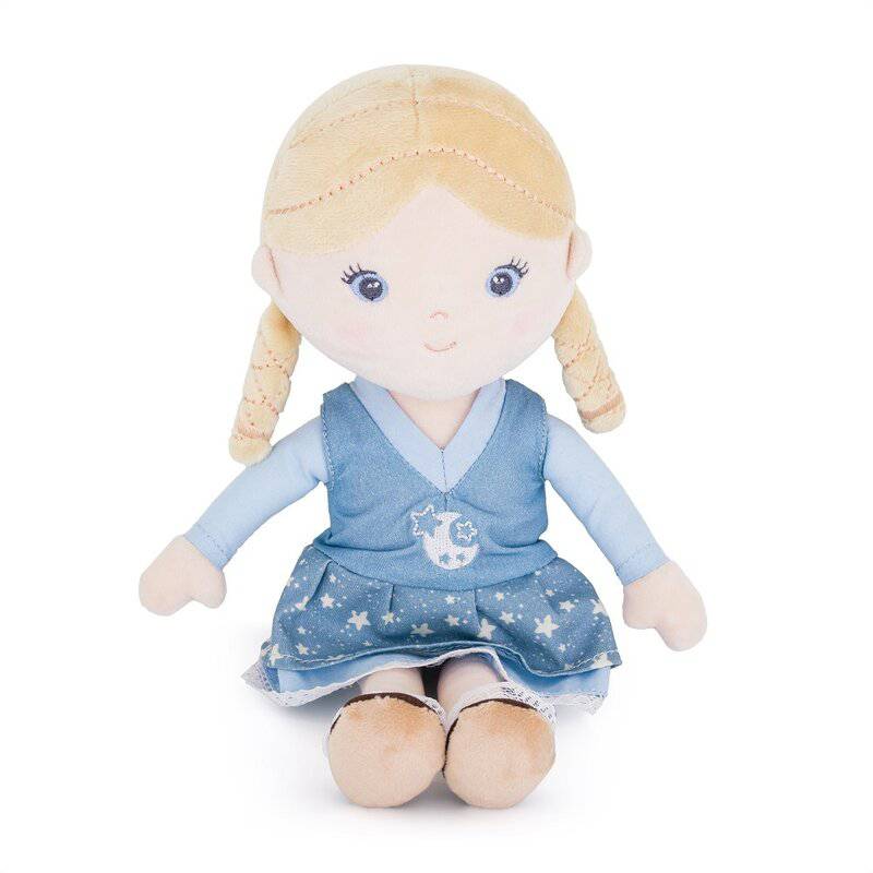 Papusa, Petite&Mars, Elise, Din plus, 35 cm, Ambalaj cu mini puzzle din carton, 0 luni+, Multicolor - gogobaby.ro