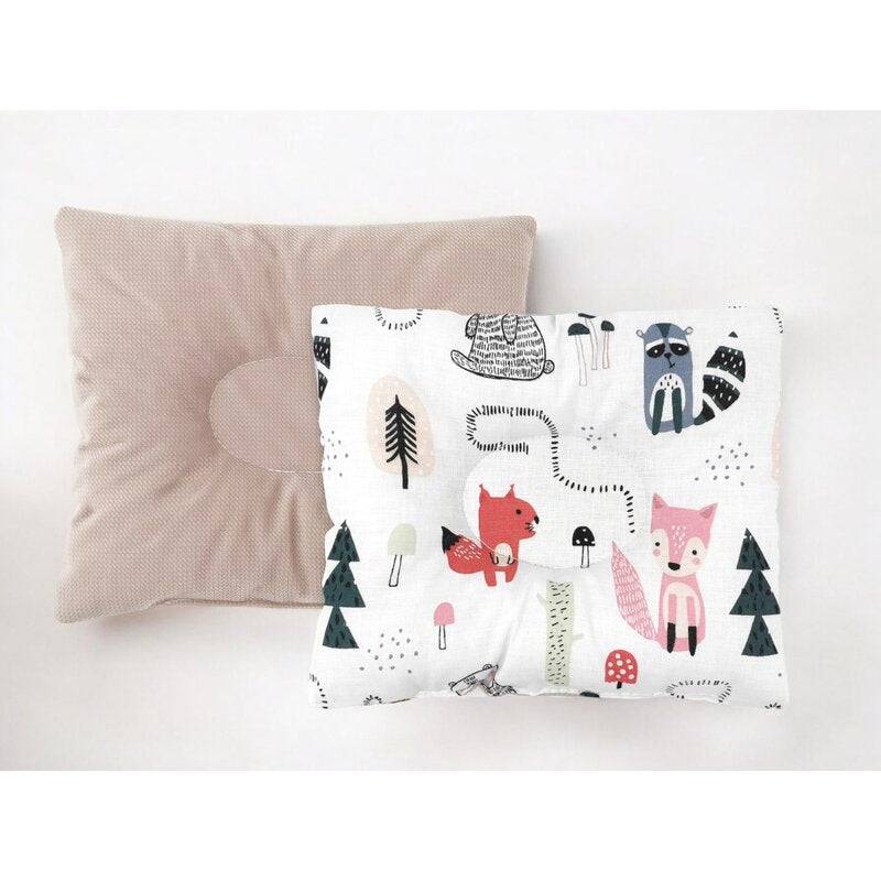 Perna bebelus, MimiNu, Profilata, Cu doua fete, Cu functie anti-soc, Pufoasa, Din catifea si bumbac, 23x26 cm, Materiale certificate Oeko Tex Standard 100, Velvet Fox - gogobaby.ro