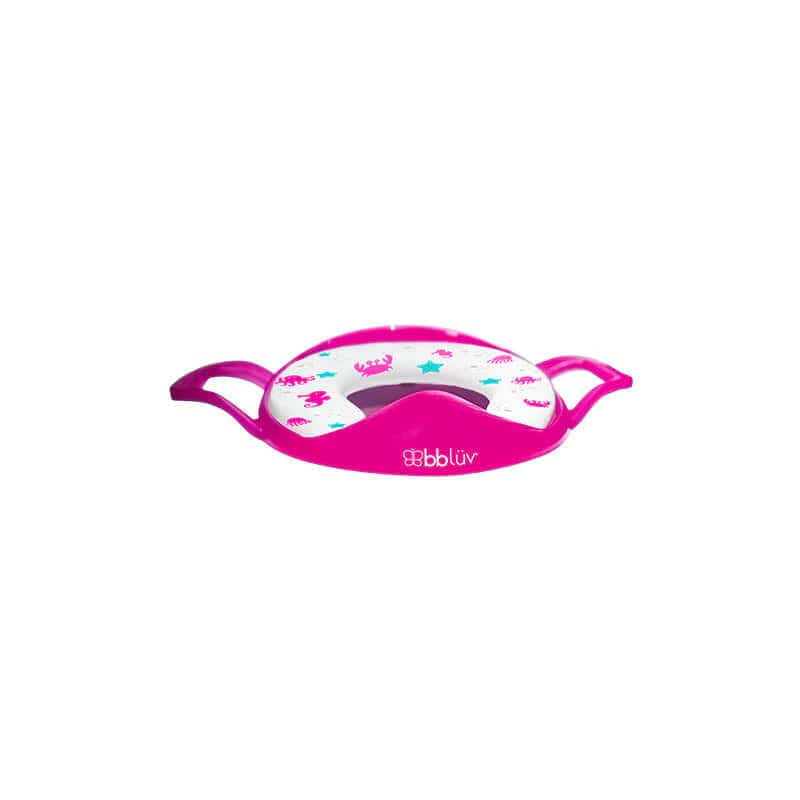 Reductor toaleta, BBluv, Poti, Cu perna confortabila si detasabila, Fara BPA, Pink - gogobaby.ro