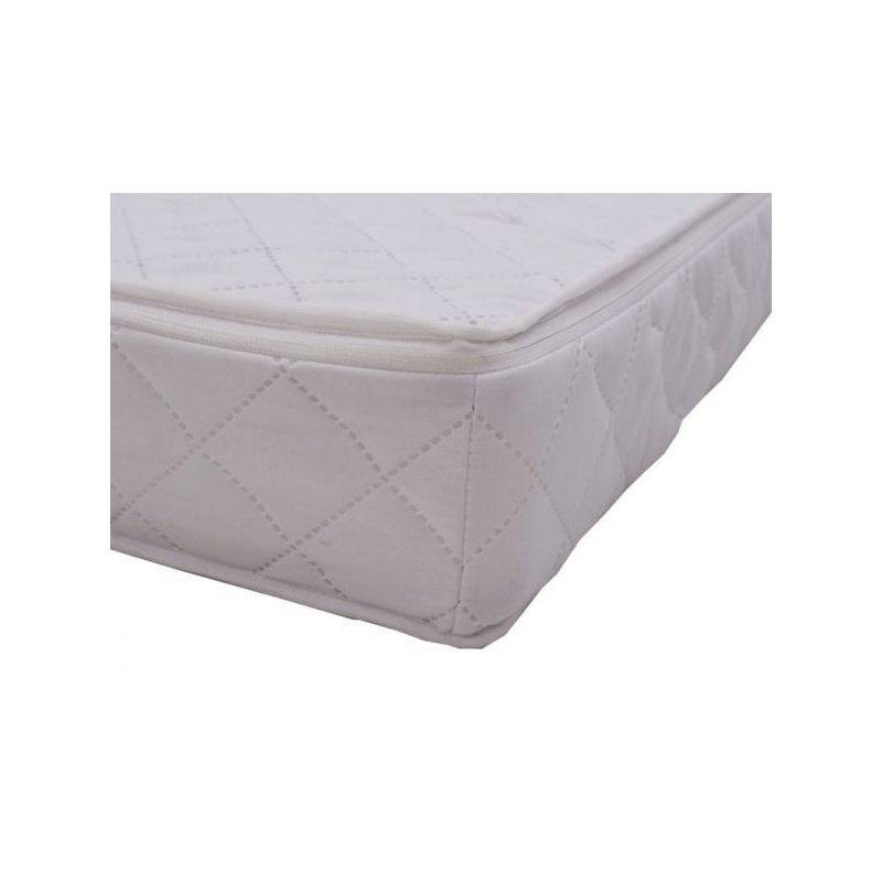 Saltea patut bebe, Babyneeds, Cocos Confort II, Cu husa detasabila, Antialergica, Cu fibre de cocos si strat de burete, 140x70x12 cm, 0 luni+, Alb - gogobaby.ro