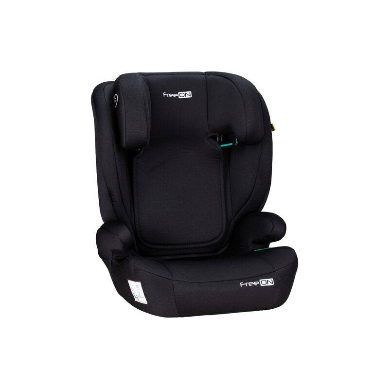 Scaun auto, FreeON, Vega, I-Size, Grupa 2/3, 100-150 cm, 4-12 ani, Cu husa detasabila, Cu cotiere, Cu tetiera reglabila 14 pozitii, Conform cu standardul european de securitate ECE R129, Negru - gogobaby.ro