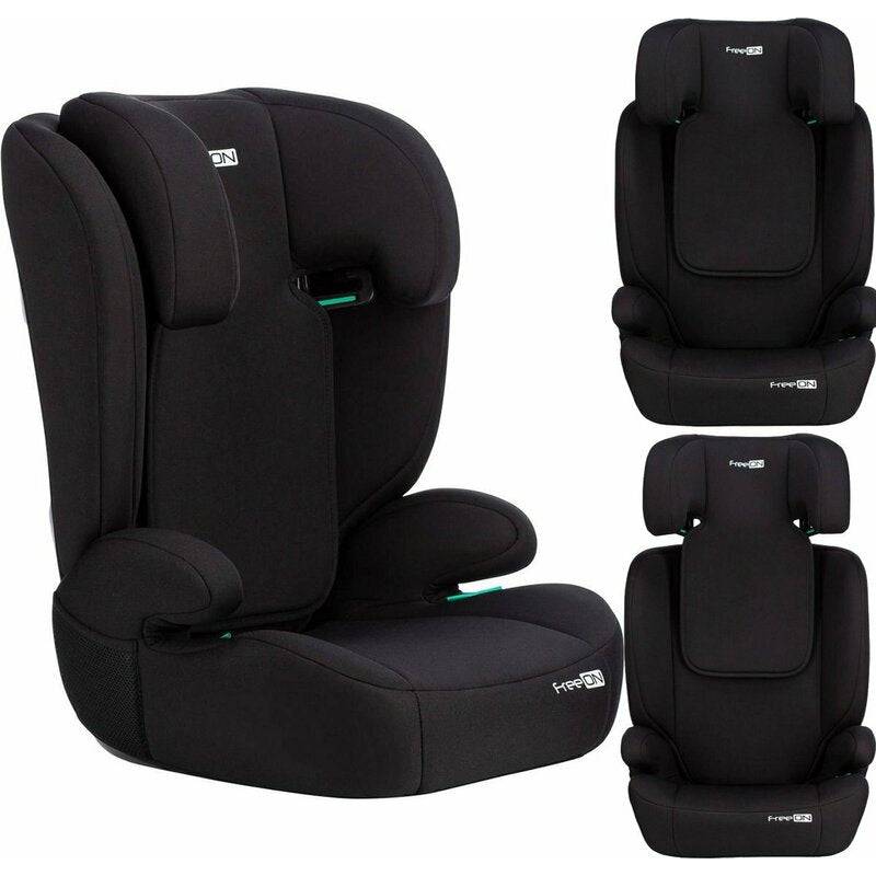 Scaun auto, FreeON, Vega, I-Size, Grupa 2/3, 100-150 cm, 4-12 ani, Cu husa detasabila, Cu cotiere, Cu tetiera reglabila 14 pozitii, Conform cu standardul european de securitate ECE R129, Negru - gogobaby.ro
