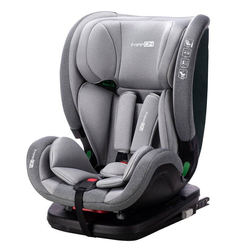 Scaun auto, FreeON, Trex, Pentru copii, I-Size, 76 - 150 cm, Tehnologie Isofix + Top Tether, Spatar si tetiera reglabile, Conform ECE R129, Grey - gogobaby.ro