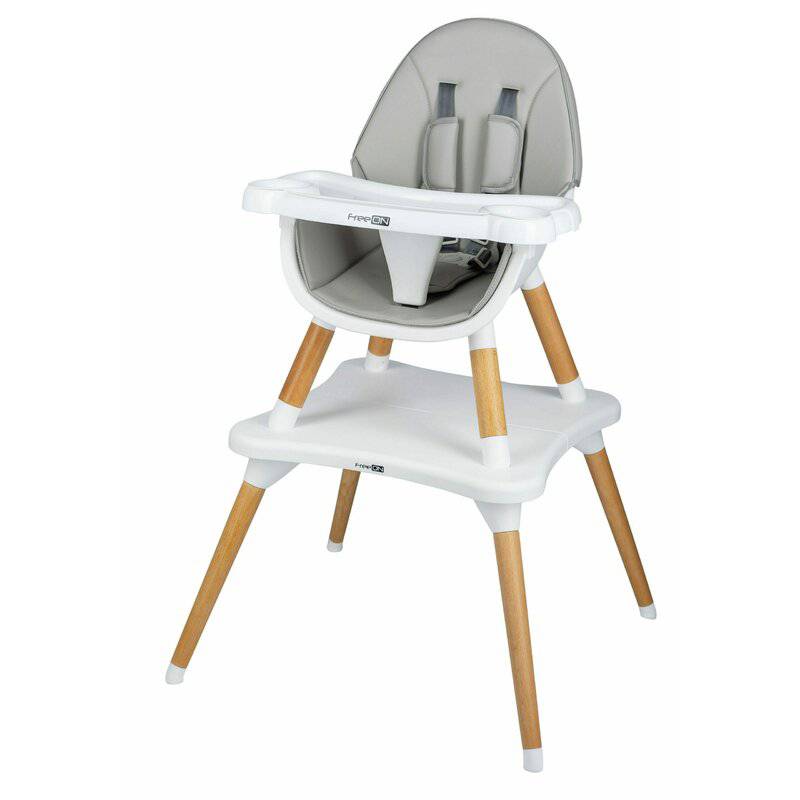 Scaun de masa, FreeON, Eos, 3 in 1, Multifunctional, Cu tavita reglabila si detasabila, Conform cu standardul european de securitate EN 14988:2017+A1:2020, Grey - gogobaby.ro