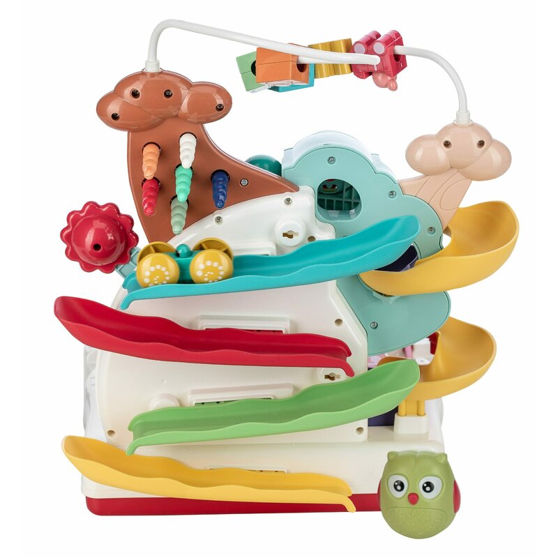 Jucarie interactiva, Free2Play, Cu o varietate de jocuri, Cu pian sau xilofon, Cu pista de masini, Cu bile, 26x28x36 cm, 36 luni+, Multicolor - gogobaby.ro