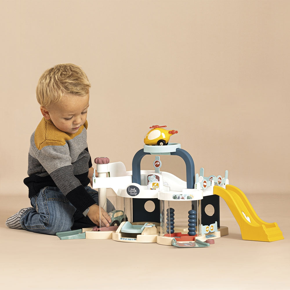 Pista de masini Smoby First Garage cu masinuta - gogobaby.ro