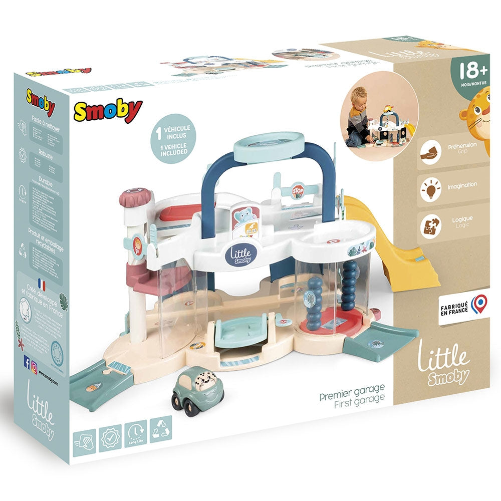 Pista de masini Smoby First Garage cu masinuta - gogobaby.ro