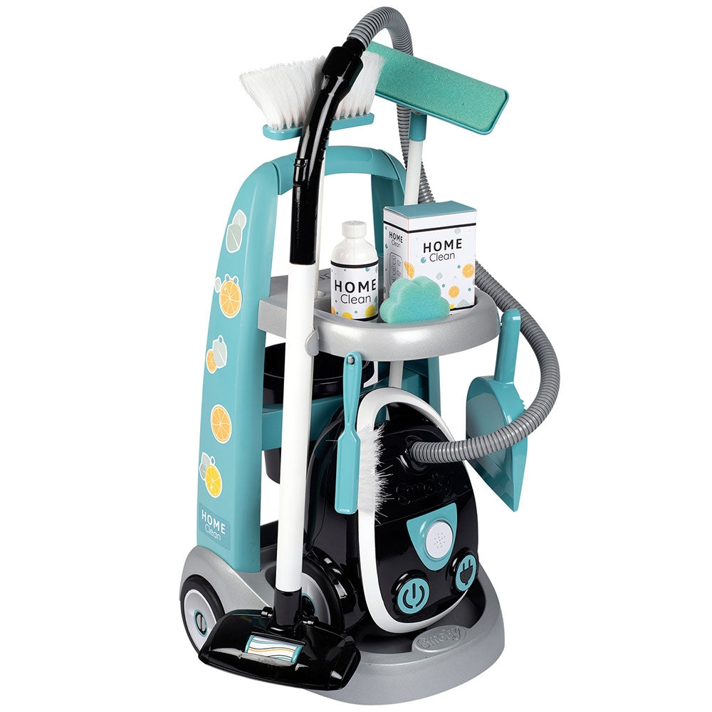 Jucarie Smoby Set curatenie cu troller si aspirator electronic negru - gogobaby.ro