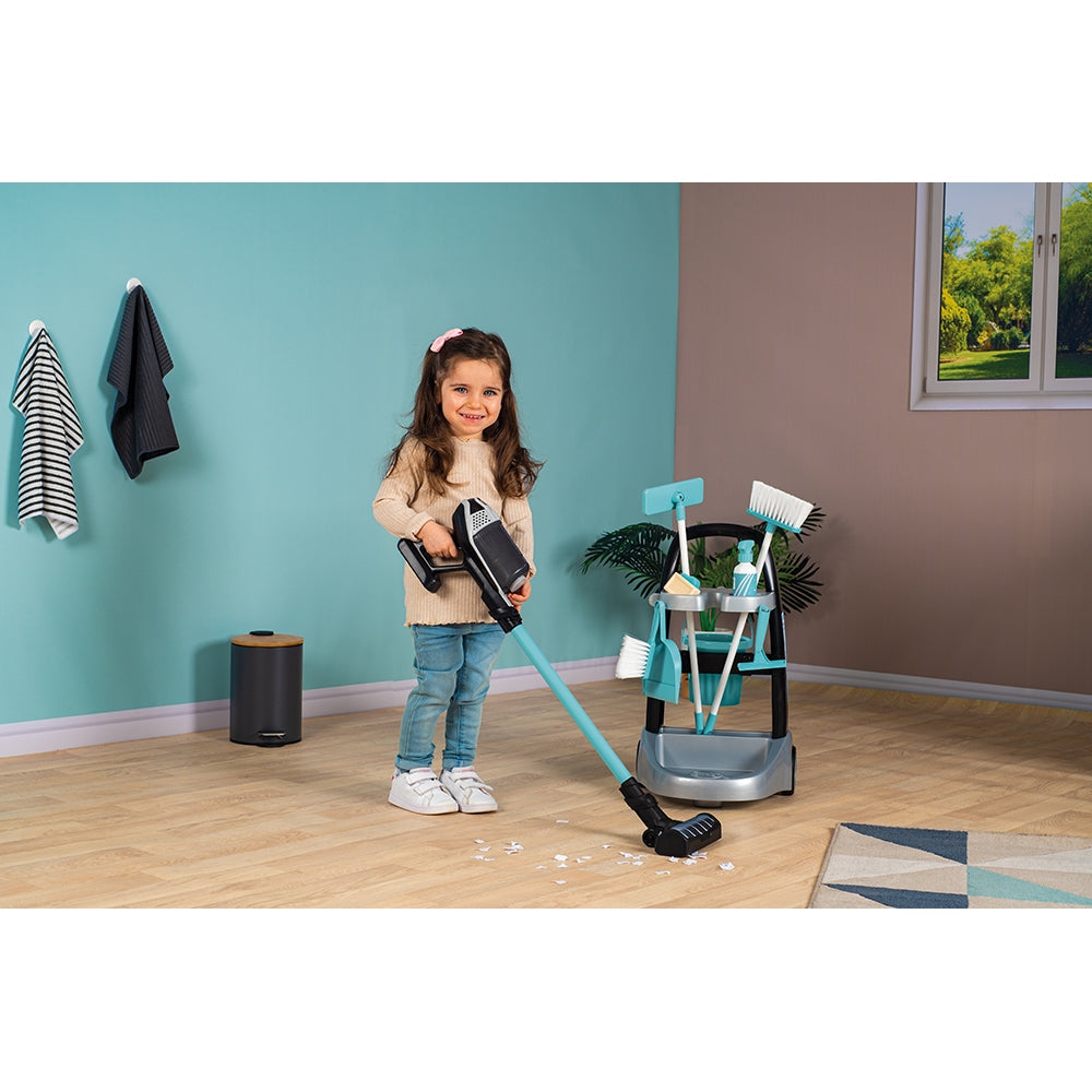 Jucarie Smoby Set curatenie cu troller si aspirator electronic Rowenta negru