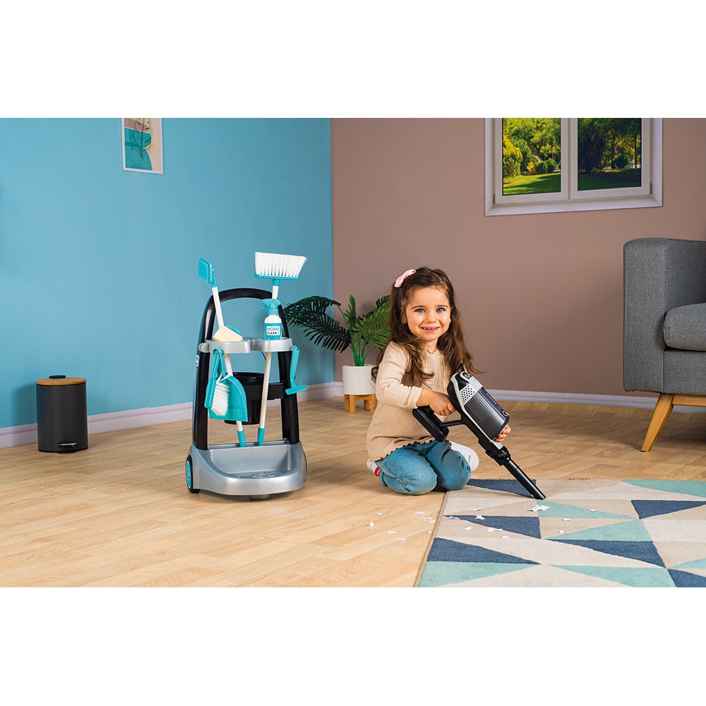 Jucarie Smoby Set curatenie cu troller si aspirator electronic Rowenta negru