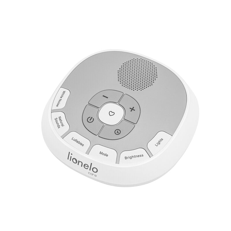 Lampa de veghe, Lionelo, BabyNap, 2 in 1, Wireless, Cu sunete si melodii de leagan, Cu 11 culori si 3 niveluri de luminozitate, Cu functie de redare si inregistrare batai inima, Alb - gogobaby.ro