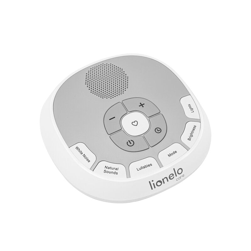 Lampa de veghe, Lionelo, BabyNap, 2 in 1, Wireless, Cu sunete si melodii de leagan, Cu 11 culori si 3 niveluri de luminozitate, Cu functie de redare si inregistrare batai inima, Alb - gogobaby.ro