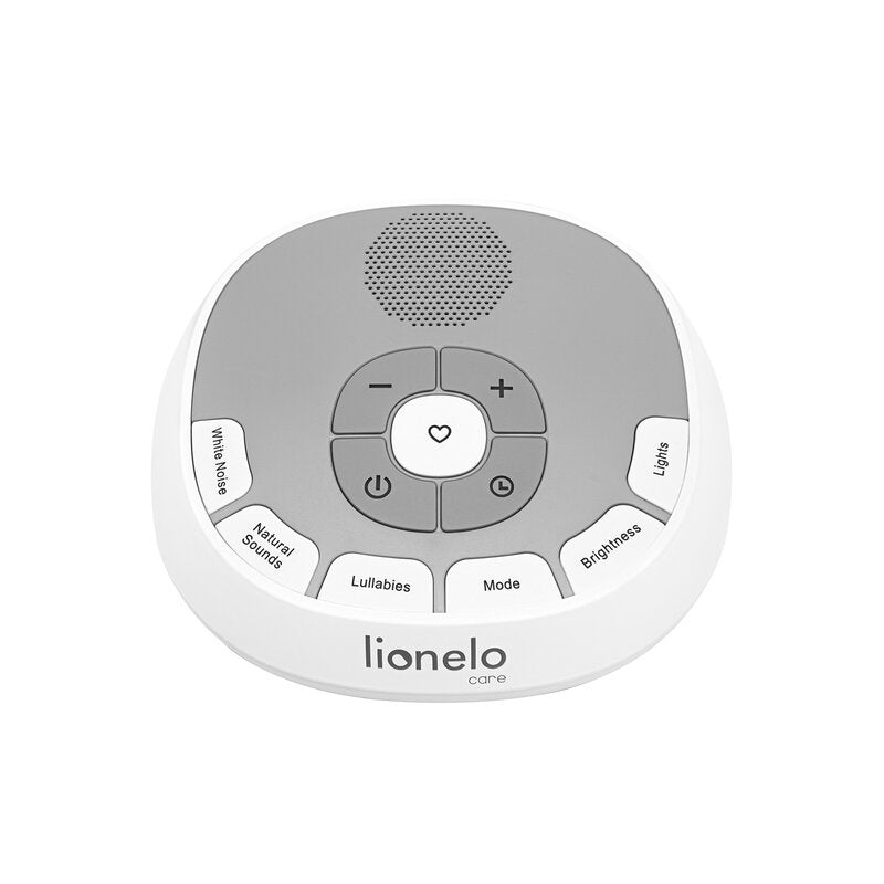 Lampa de veghe, Lionelo, BabyNap, 2 in 1, Wireless, Cu sunete si melodii de leagan, Cu 11 culori si 3 niveluri de luminozitate, Cu functie de redare si inregistrare batai inima, Alb - gogobaby.ro