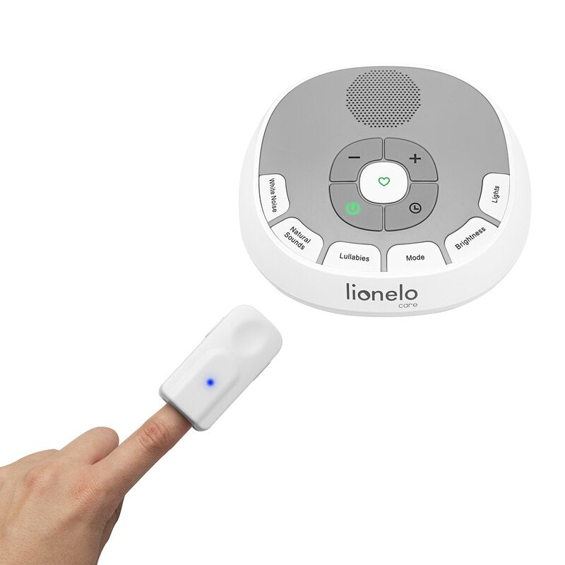 Lampa de veghe, Lionelo, BabyNap, 2 in 1, Wireless, Cu sunete si melodii de leagan, Cu 11 culori si 3 niveluri de luminozitate, Cu functie de redare si inregistrare batai inima, Alb - gogobaby.ro
