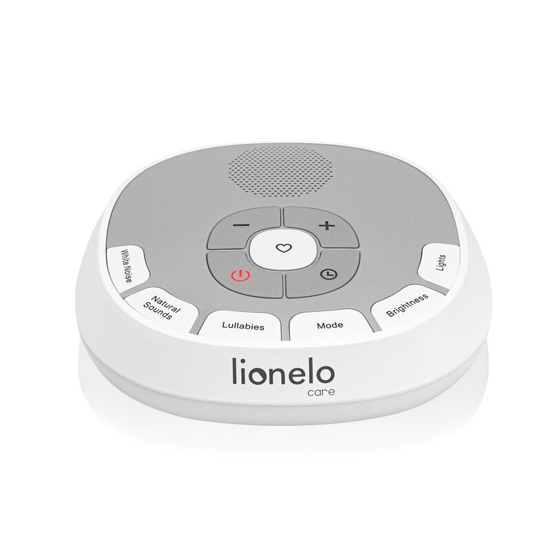 Lampa de veghe, Lionelo, BabyNap, 2 in 1, Wireless, Cu sunete si melodii de leagan, Cu 11 culori si 3 niveluri de luminozitate, Cu functie de redare si inregistrare batai inima, Alb - gogobaby.ro