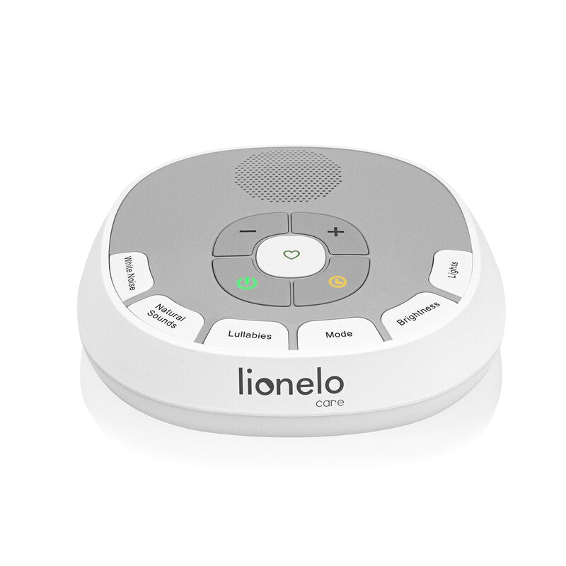 Lampa de veghe, Lionelo, BabyNap, 2 in 1, Wireless, Cu sunete si melodii de leagan, Cu 11 culori si 3 niveluri de luminozitate, Cu functie de redare si inregistrare batai inima, Alb - gogobaby.ro