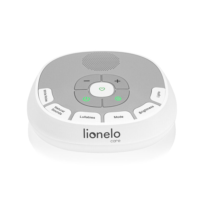 Lampa de veghe, Lionelo, BabyNap, 2 in 1, Wireless, Cu sunete si melodii de leagan, Cu 11 culori si 3 niveluri de luminozitate, Cu functie de redare si inregistrare batai inima, Alb - gogobaby.ro