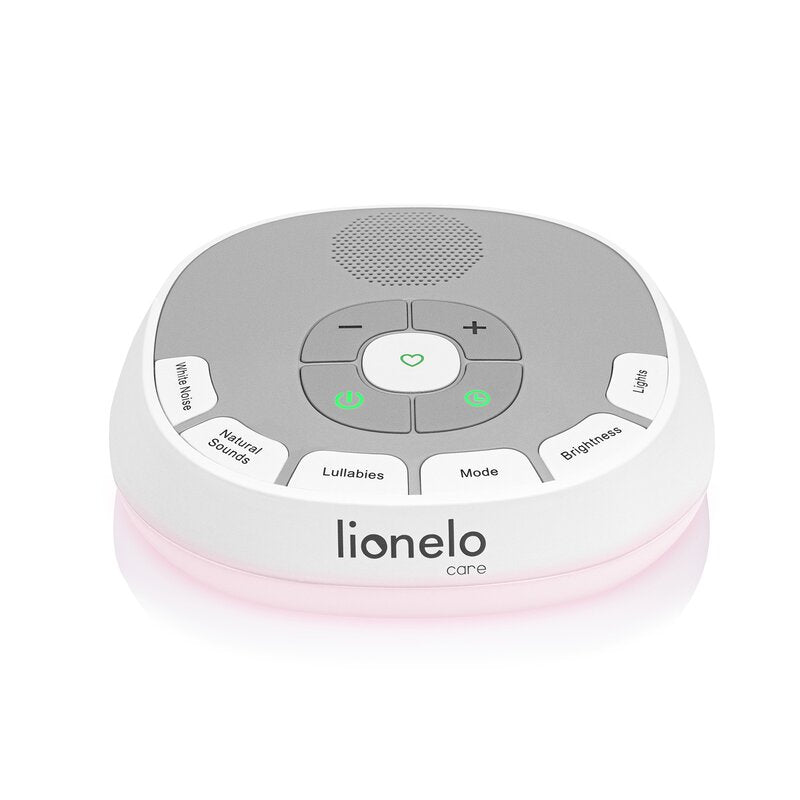 Lampa de veghe, Lionelo, BabyNap, 2 in 1, Wireless, Cu sunete si melodii de leagan, Cu 11 culori si 3 niveluri de luminozitate, Cu functie de redare si inregistrare batai inima, Alb - gogobaby.ro
