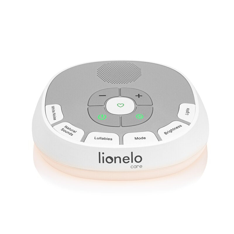 Lampa de veghe, Lionelo, BabyNap, 2 in 1, Wireless, Cu sunete si melodii de leagan, Cu 11 culori si 3 niveluri de luminozitate, Cu functie de redare si inregistrare batai inima, Alb - gogobaby.ro
