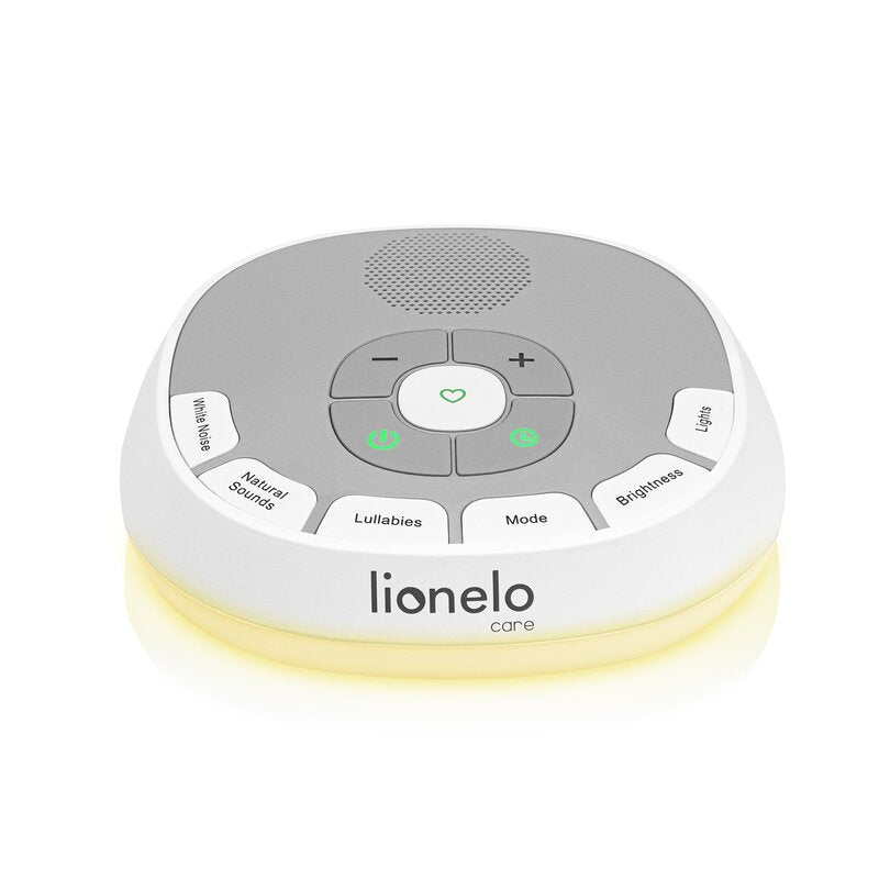 Lampa de veghe, Lionelo, BabyNap, 2 in 1, Wireless, Cu sunete si melodii de leagan, Cu 11 culori si 3 niveluri de luminozitate, Cu functie de redare si inregistrare batai inima, Alb - gogobaby.ro