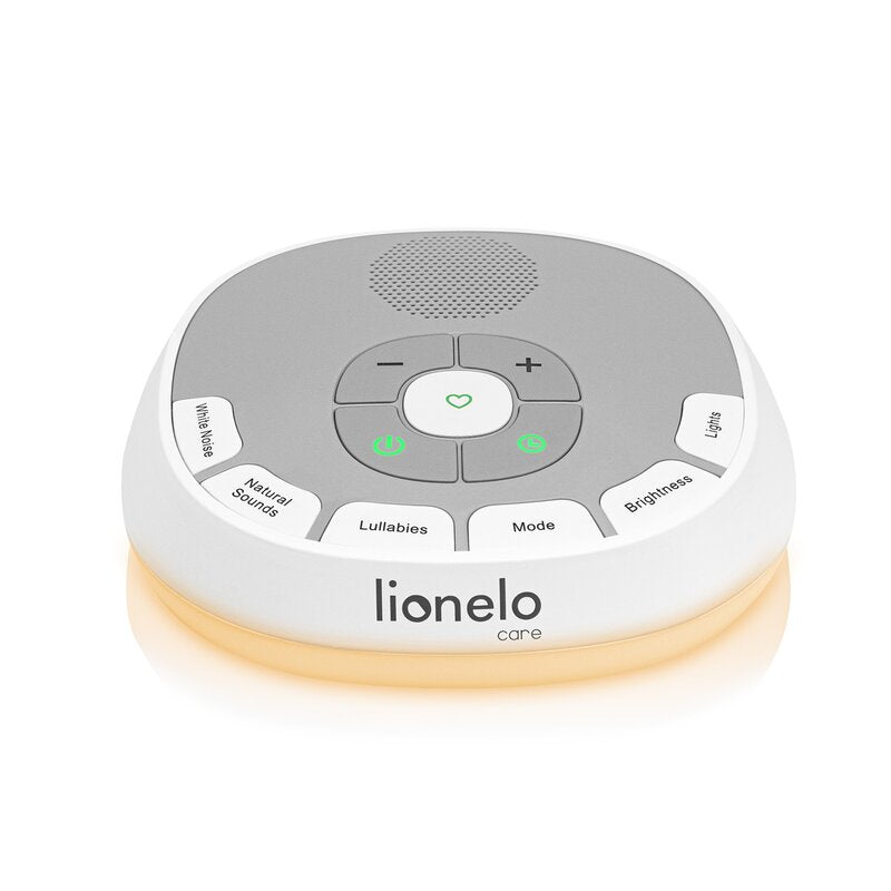 Lampa de veghe, Lionelo, BabyNap, 2 in 1, Wireless, Cu sunete si melodii de leagan, Cu 11 culori si 3 niveluri de luminozitate, Cu functie de redare si inregistrare batai inima, Alb - gogobaby.ro