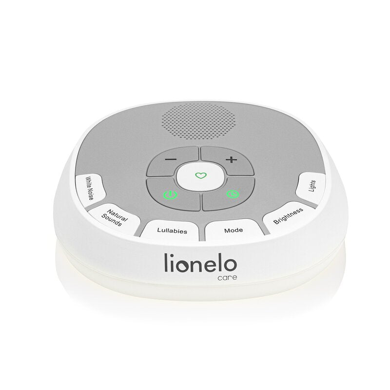 Lampa de veghe, Lionelo, BabyNap, 2 in 1, Wireless, Cu sunete si melodii de leagan, Cu 11 culori si 3 niveluri de luminozitate, Cu functie de redare si inregistrare batai inima, Alb - gogobaby.ro
