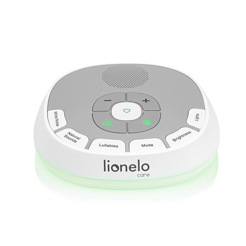 Lampa de veghe, Lionelo, BabyNap, 2 in 1, Wireless, Cu sunete si melodii de leagan, Cu 11 culori si 3 niveluri de luminozitate, Cu functie de redare si inregistrare batai inima, Alb - gogobaby.ro