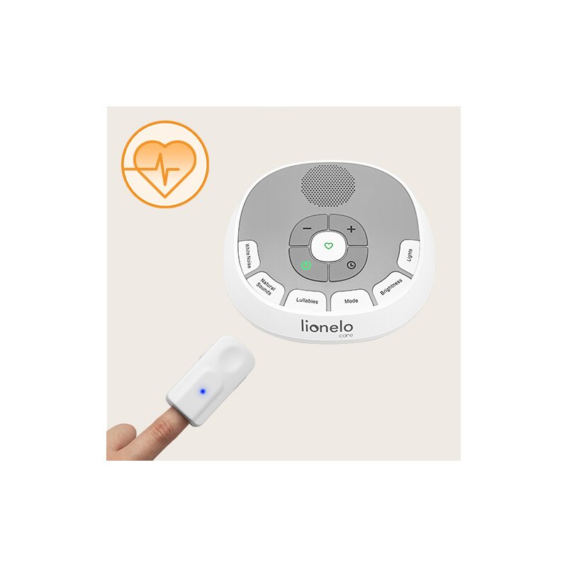Lampa de veghe, Lionelo, BabyNap, 2 in 1, Wireless, Cu sunete si melodii de leagan, Cu 11 culori si 3 niveluri de luminozitate, Cu functie de redare si inregistrare batai inima, Alb - gogobaby.ro
