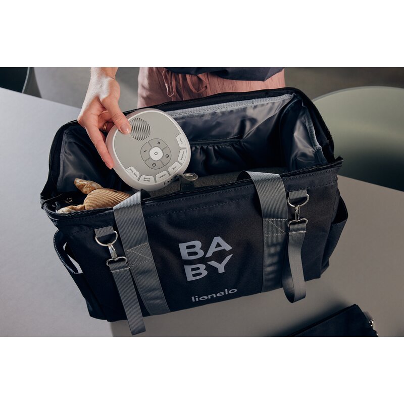 Lampa de veghe, Lionelo, BabyNap, 2 in 1, Wireless, Cu sunete si melodii de leagan, Cu 11 culori si 3 niveluri de luminozitate, Cu functie de redare si inregistrare batai inima, Alb - gogobaby.ro