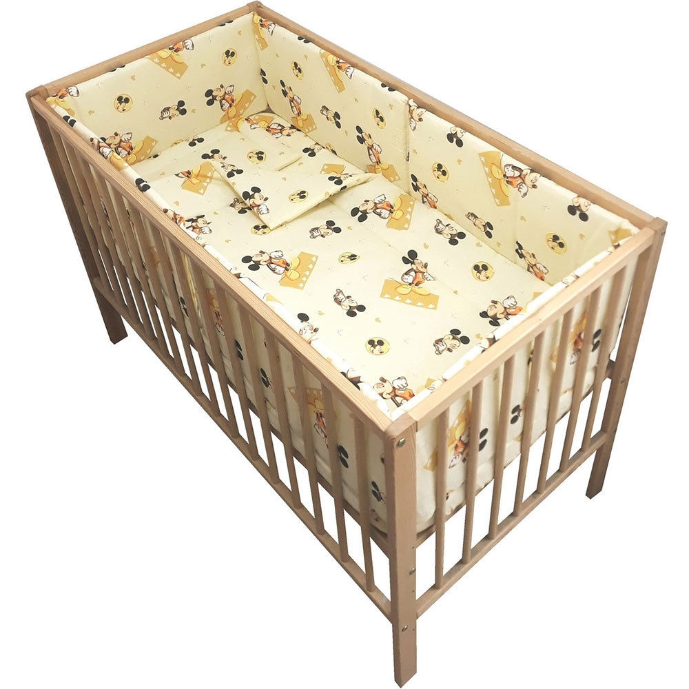 Lenjerie patut Hubners Soricel 5 piese crem - gogobaby.ro