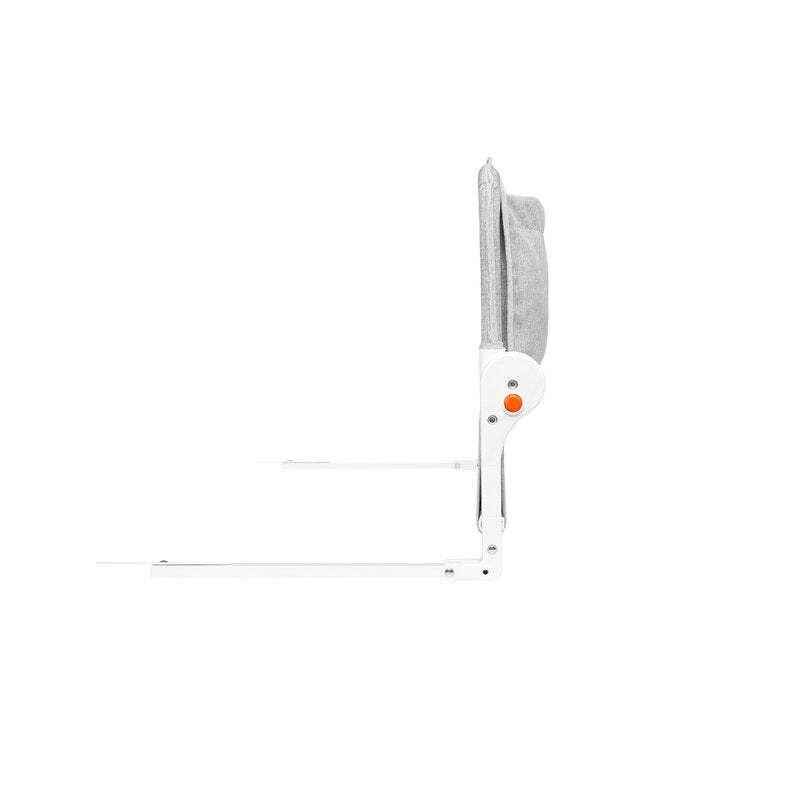 Protectie laterala pat, Lionelo, Eva, Cu buzunar accesorii, 150x35 cm, Conform cu standardul european de securitate BS7072, Gri - gogobaby.ro