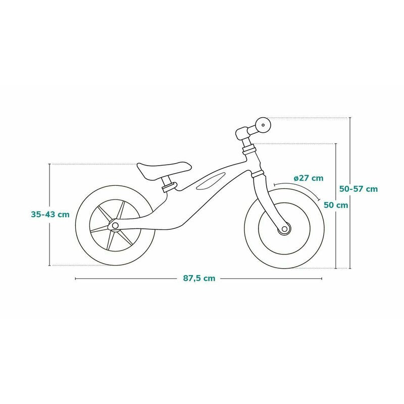 Bicicleta fara pedale, Lionelo, Bart, Usoara, Cu cadru din magneziu, Cu ghidon si sa reglabile, Greutate 3 Kg, 12 inch, Conform cu standardul european de securitate EN71, Sky Blue - gogobaby.ro