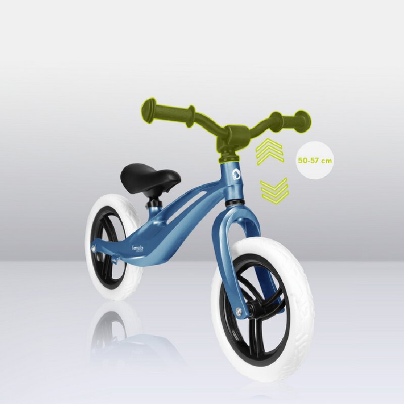 Bicicleta fara pedale, Lionelo, Bart, Usoara, Cu cadru din magneziu, Cu ghidon si sa reglabile, Greutate 3 Kg, 12 inch, Conform cu standardul european de securitate EN71, Sky Blue - gogobaby.ro
