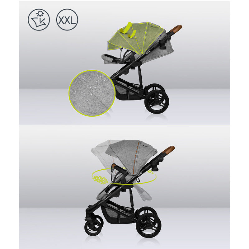 Carucior 2 in 1, Lionelo, Mari Tour, Cu landou individual si salteluta moale, Reversibil, Maner ajustabil, Plasa de tantari, Husa de picioare, Geanta parinti, 22 kg, Conform cu standardele europene de securitate EN1888 si EN1466, Gri - gogobaby.ro