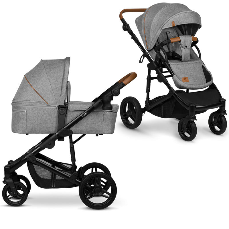 Carucior 2 in 1, Lionelo, Mari Tour, Cu landou individual si salteluta moale, Reversibil, Maner ajustabil, Plasa de tantari, Husa de picioare, Geanta parinti, 22 kg, Conform cu standardele europene de securitate EN1888 si EN1466, Gri - gogobaby.ro