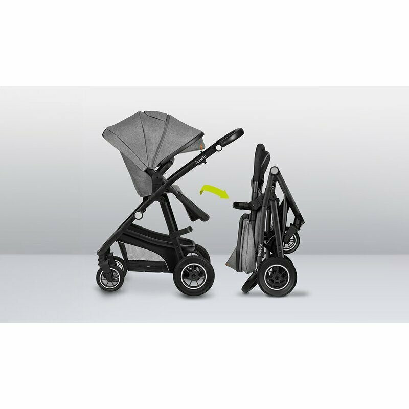 Carucior 3 in 1, Lionelo, Bianka, Transformabil, Cadru aluminiu, Cu landou si salteluta moale, Cu scoica auto testata ADAC, Cu multiple accesorii, Sustine 22 kg, 0 luni+, EN1466:2014+AC:2015, EN1888, Gri - gogobaby.ro