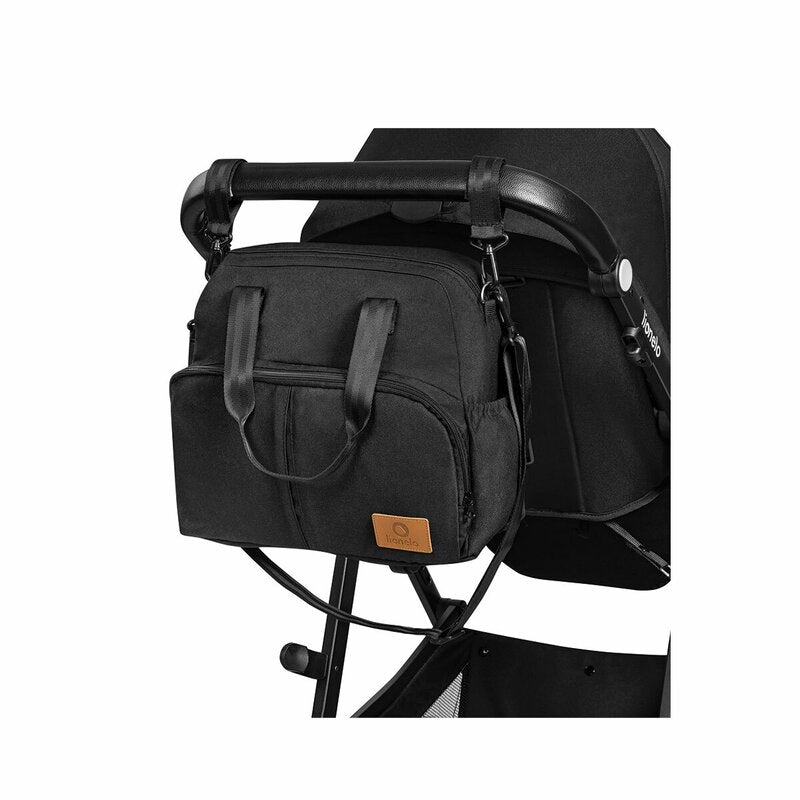 Carucior 3 in 1, Lionelo, Bianka, Transformabil, Cadru aluminiu, Cu landou si salteluta moale, Cu scoica auto testata ADAC, Cu multiple accesorii, Sustine 22 kg, 0 luni+, EN1466:2014+AC:2015, EN1888, Negru - gogobaby.ro