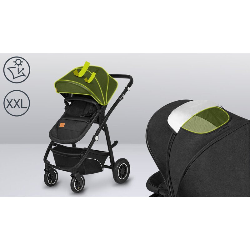 Carucior 3 in 1, Lionelo, Bianka, Transformabil, Cadru aluminiu, Cu landou si salteluta moale, Cu scoica auto testata ADAC, Cu multiple accesorii, Sustine 22 kg, 0 luni+, EN1466:2014+AC:2015, EN1888, Negru - gogobaby.ro