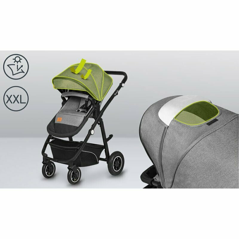 Carucior 3 in 1, Lionelo, Bianka, Transformabil, Cadru aluminiu, Cu landou si salteluta moale, Cu scoica auto testata ADAC, Cu multiple accesorii, Sustine 22 kg, 0 luni+, EN1466:2014+AC:2015, EN1888, Gri - gogobaby.ro