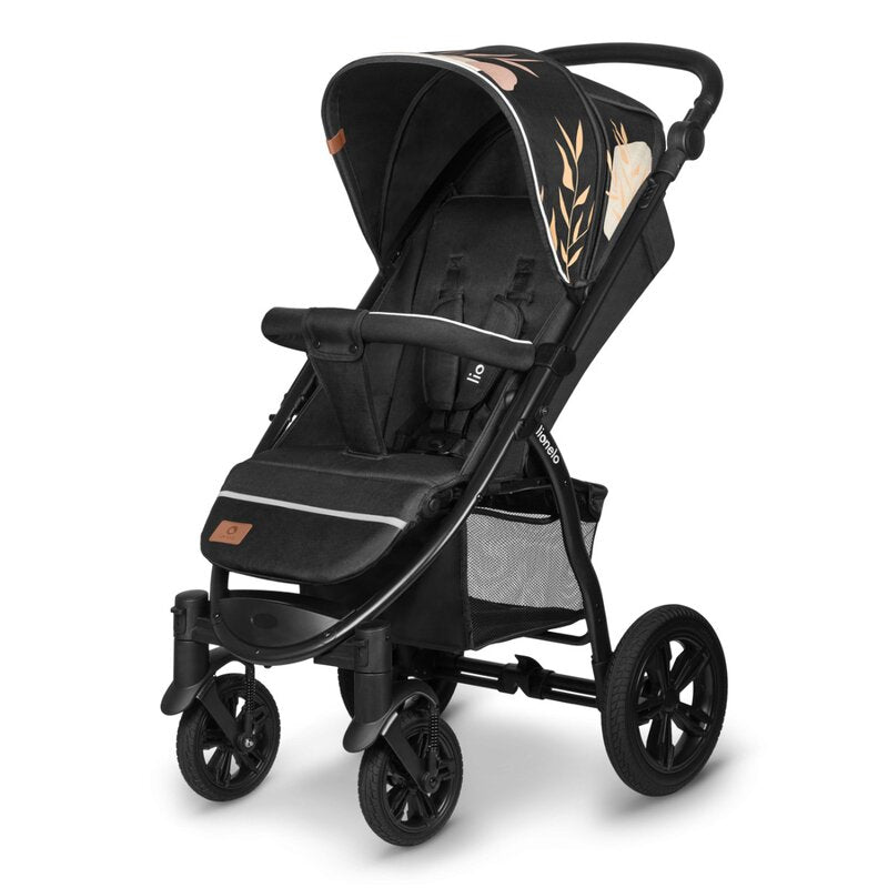 Carucior sport, Lionelo, Annet Tour Lovin, Editie Limitata, De la nastere, Cu capotina impermeabila, Cu filtru UPF 50+, Cu maner reglabil, Plasa de tantari, Suport biberon, Saculet pentru picioare, Pana la 22 kg, Cu certificare TUV, Negru