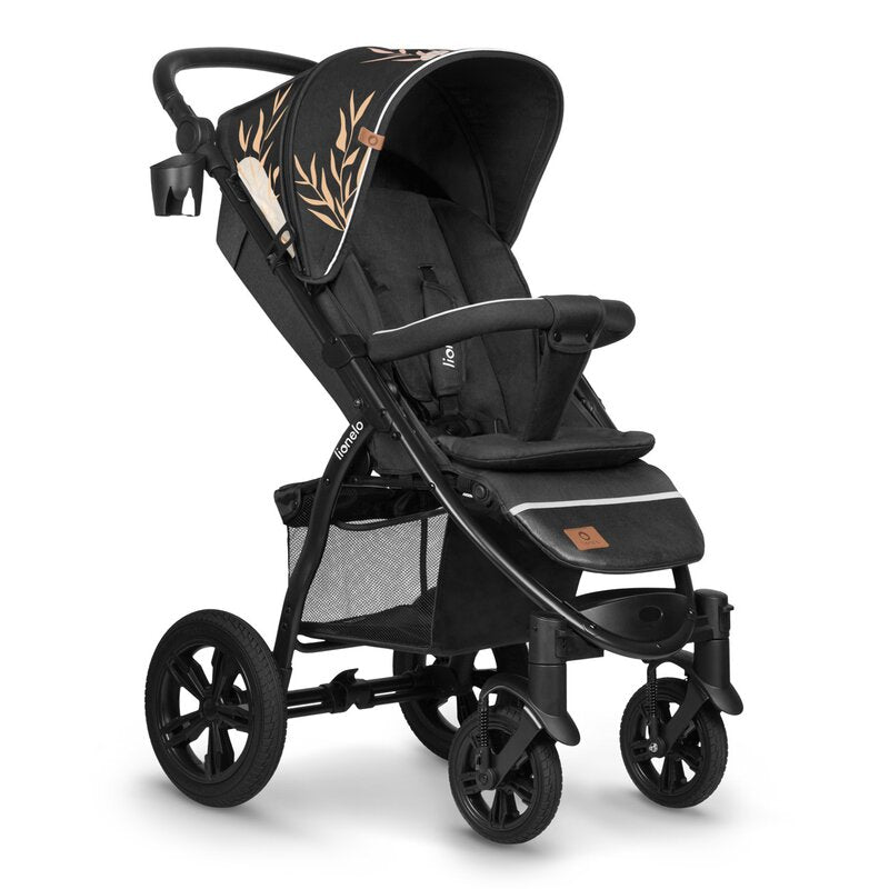 Carucior sport, Lionelo, Annet Tour Lovin, Editie Limitata, De la nastere, Cu capotina impermeabila, Cu filtru UPF 50+, Cu maner reglabil, Plasa de tantari, Suport biberon, Saculet pentru picioare, Pana la 22 kg, Cu certificare TUV, Negru