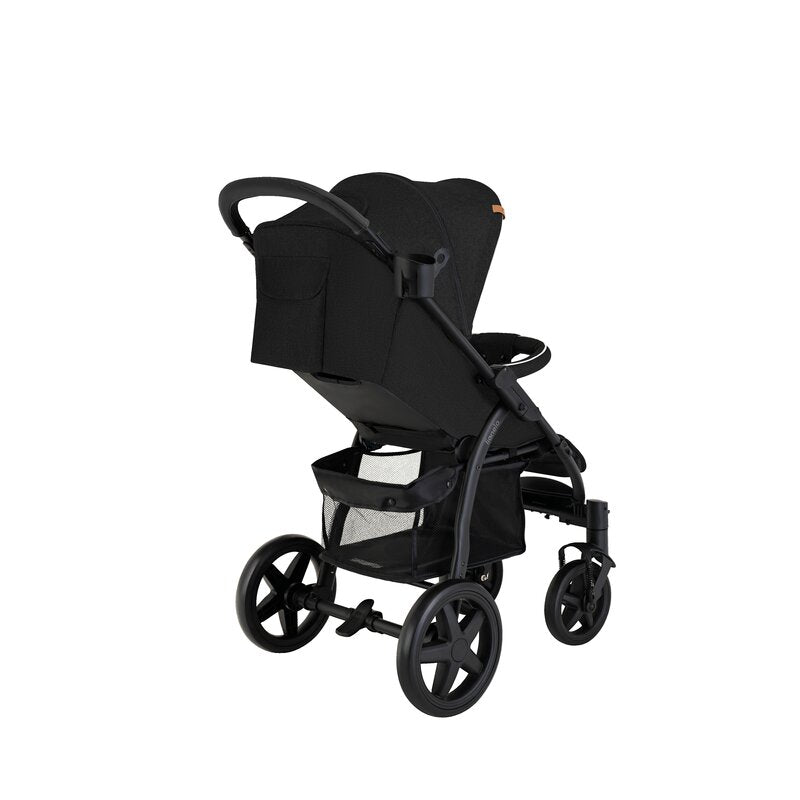 Carucior sport, Lionelo, Annet Plus, De la nastere, Cu accesorii si capotina XXL reglabila, 0 - 22 Kg, Conform cu standardele europene de securitate EN1888-1 si EN1888-2, Negru - gogobaby.ro