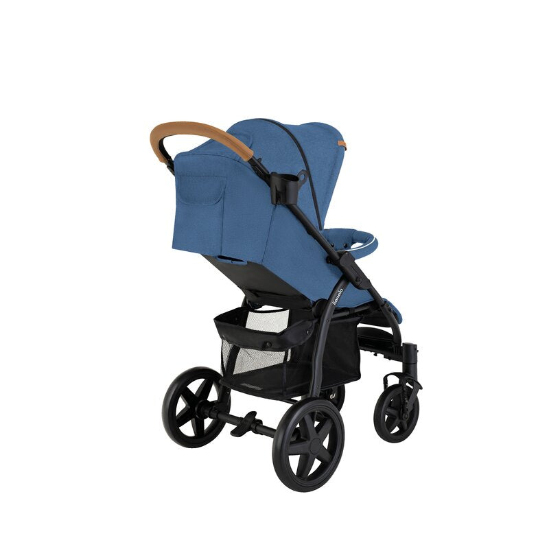 Carucior sport, Lionelo, Annet Plus, De la nastere, Cu accesorii si capotina XXL reglabila, 0 - 22 Kg, Conform cu standardele europene de securitate EN1888-1 si EN1888-2, Albastru Denim - gogobaby.ro