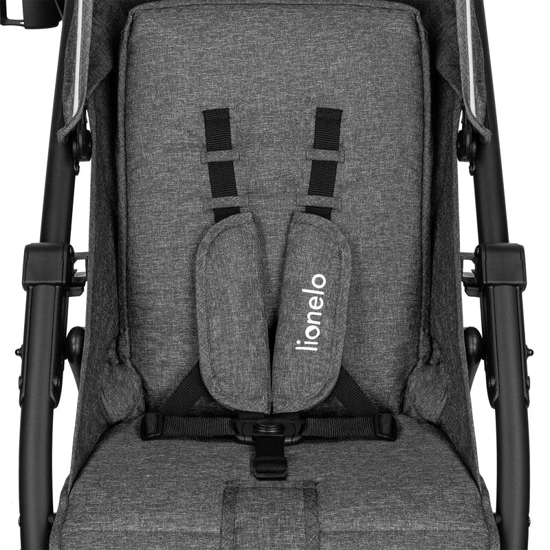Carucior sport, Lionelo, Annet Plus, De la nastere, Cu accesorii si capotina XXL reglabila, 0 - 22 Kg, Conform cu standardele europene de securitate EN1888-1 si EN1888-2, Gri Caramel - gogobaby.ro
