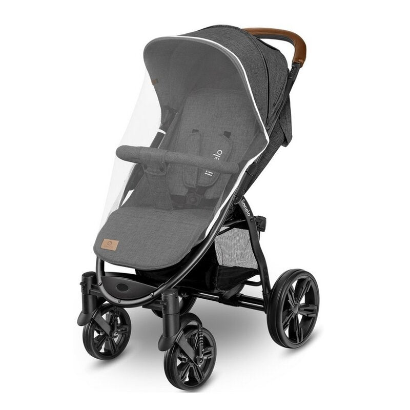 Carucior sport, Lionelo, Annet Plus, De la nastere, Cu accesorii si capotina XXL reglabila, 0 - 22 Kg, Conform cu standardele europene de securitate EN1888-1 si EN1888-2, Gri Caramel - gogobaby.ro