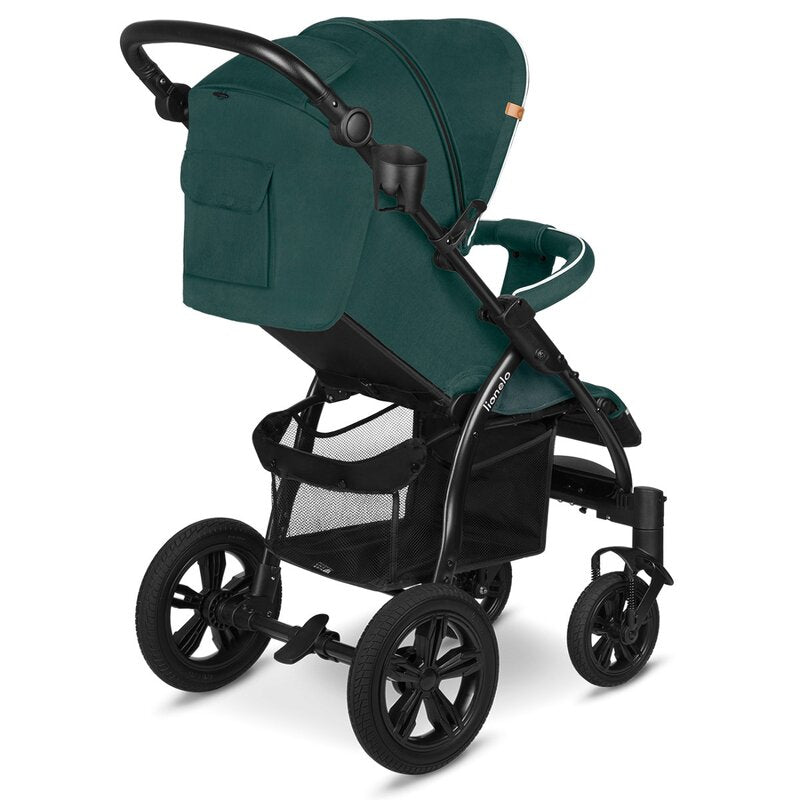 Carucior sport, Lionelo, Annet Tour, De la nastere, Cu capotina impermeabila, Cu filtru UPF 50+, Cu maner reglabil, Plasa de tantari, Suport biberon, Saculet pentru picioare, Pana la 22 kg, Cu certificare TUV, Verde - gogobaby.ro