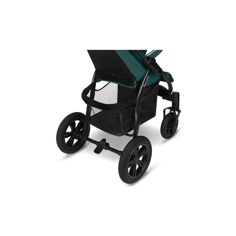 Carucior sport, Lionelo, Annet Tour, De la nastere, Cu capotina impermeabila, Cu filtru UPF 50+, Cu maner reglabil, Plasa de tantari, Suport biberon, Saculet pentru picioare, Pana la 22 kg, Cu certificare TUV, Verde - gogobaby.ro