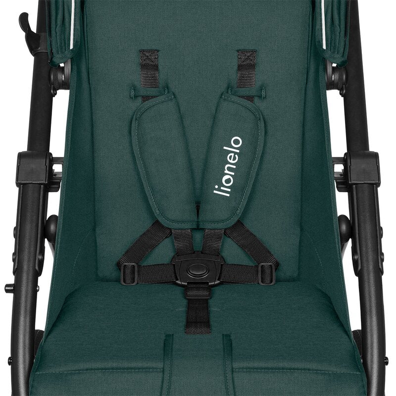Carucior sport, Lionelo, Annet Tour, De la nastere, Cu capotina impermeabila, Cu filtru UPF 50+, Cu maner reglabil, Plasa de tantari, Suport biberon, Saculet pentru picioare, Pana la 22 kg, Cu certificare TUV, Verde - gogobaby.ro